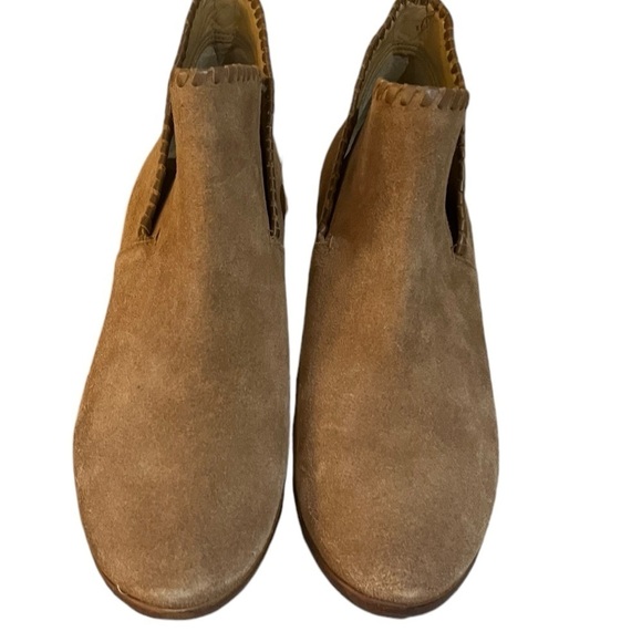 Jack Rogers Sadie Ankle Boots Cognac Suede Leather Sz 10 - Picture 3 of 11
